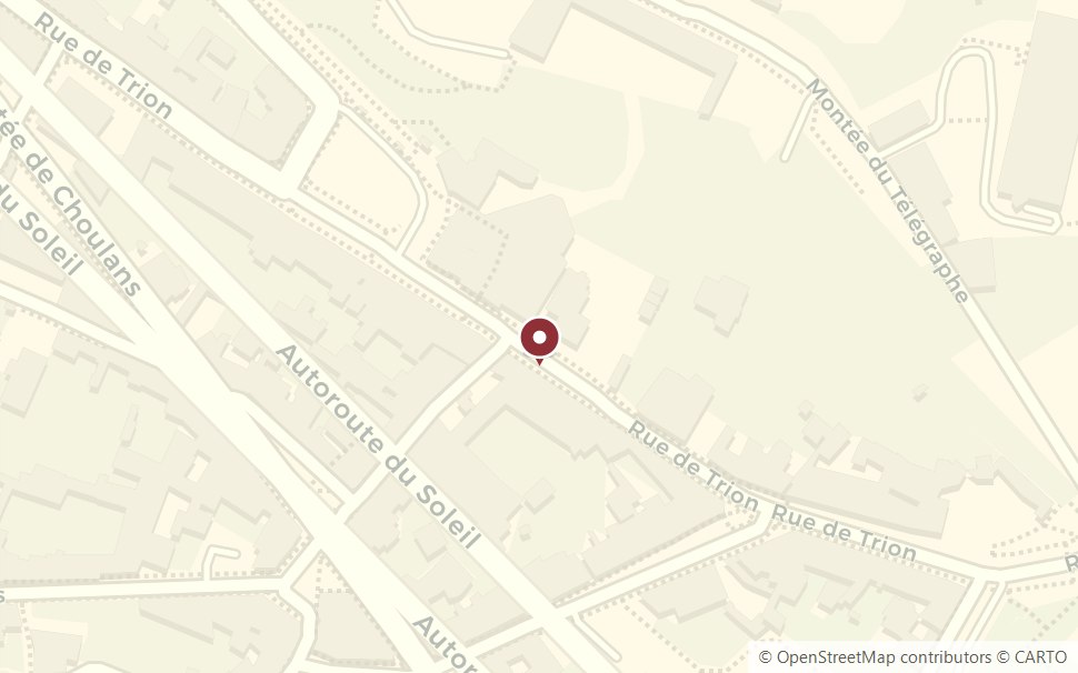 Carte — 36 rue de Trion, 69005 Lyon, France